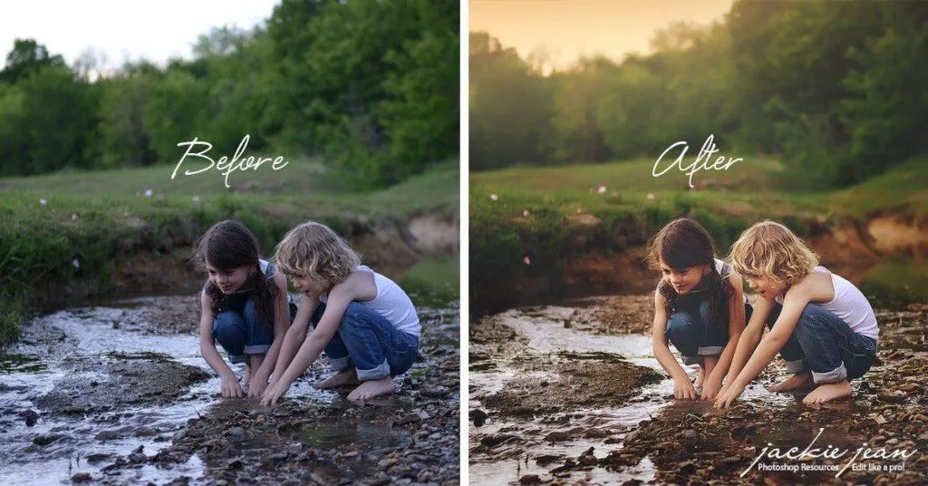 photoshop actions and overlays example