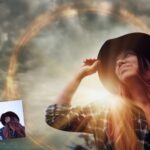 Painted Skies and Light Leaks Woman Hat Sunflare