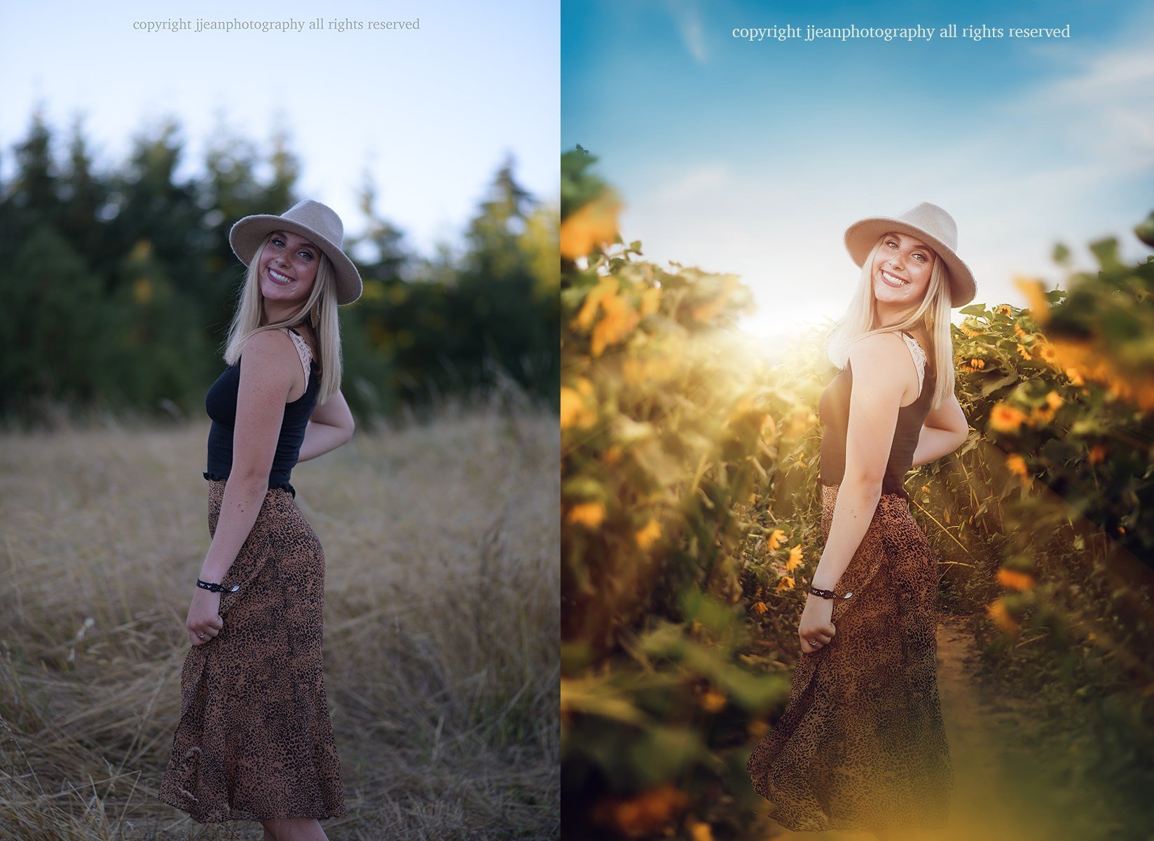 Sunflower Background & Editing Tutorial - senior portrait