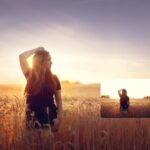 West Coast Skies - before and after senior portrait