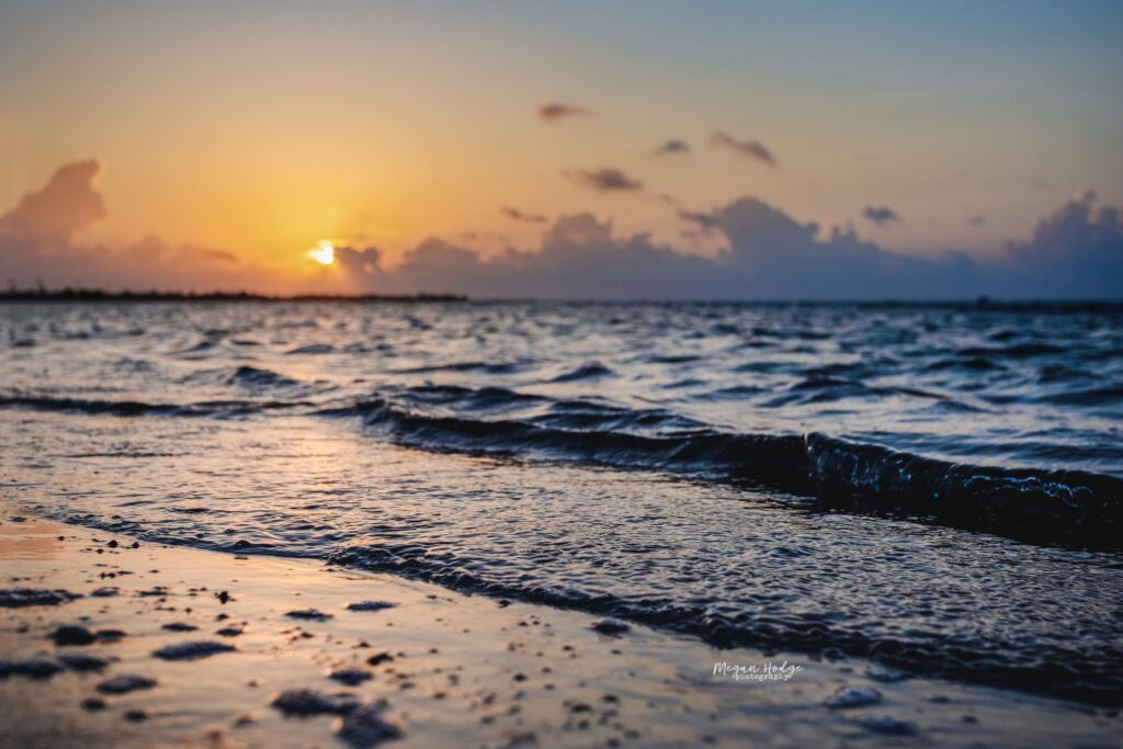 ocean waves on beach