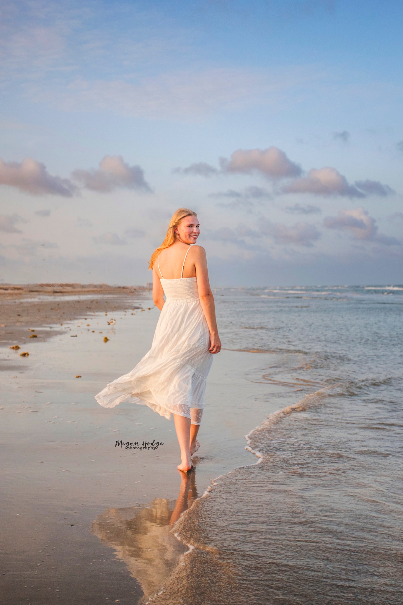 walking away on beach