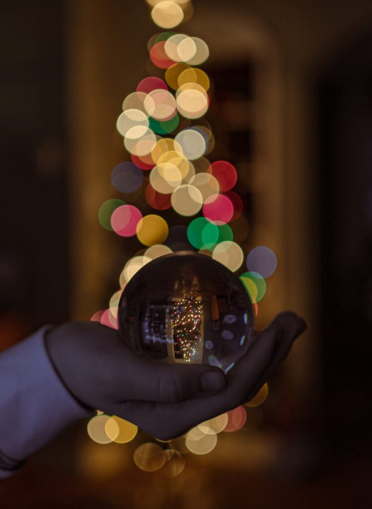 bokeh christmas lights