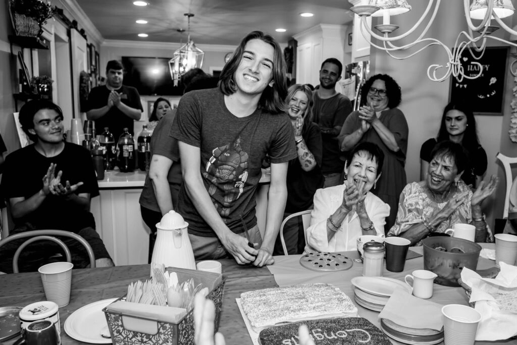 a family party celebrating