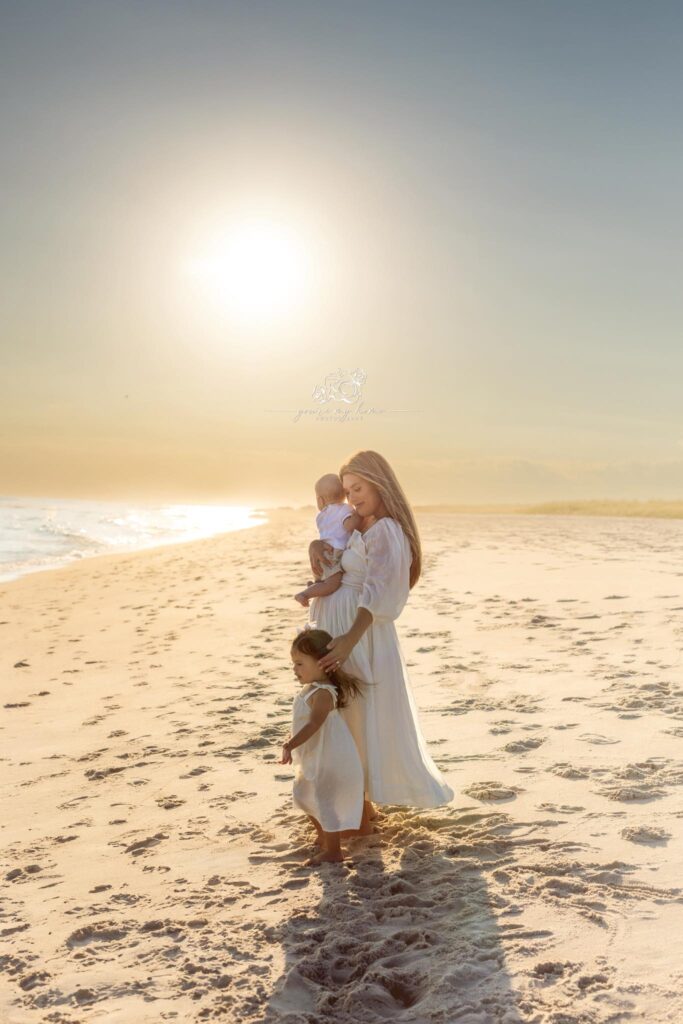 sunset beach family
