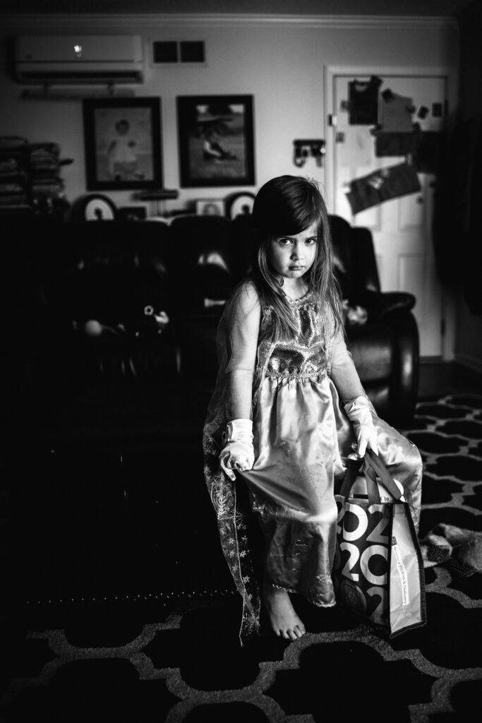 child black and white dressup