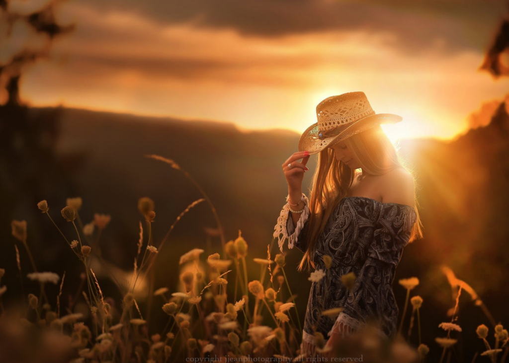 Sunset Portrait with Cowboy hat - Building Confidence in Sessions
