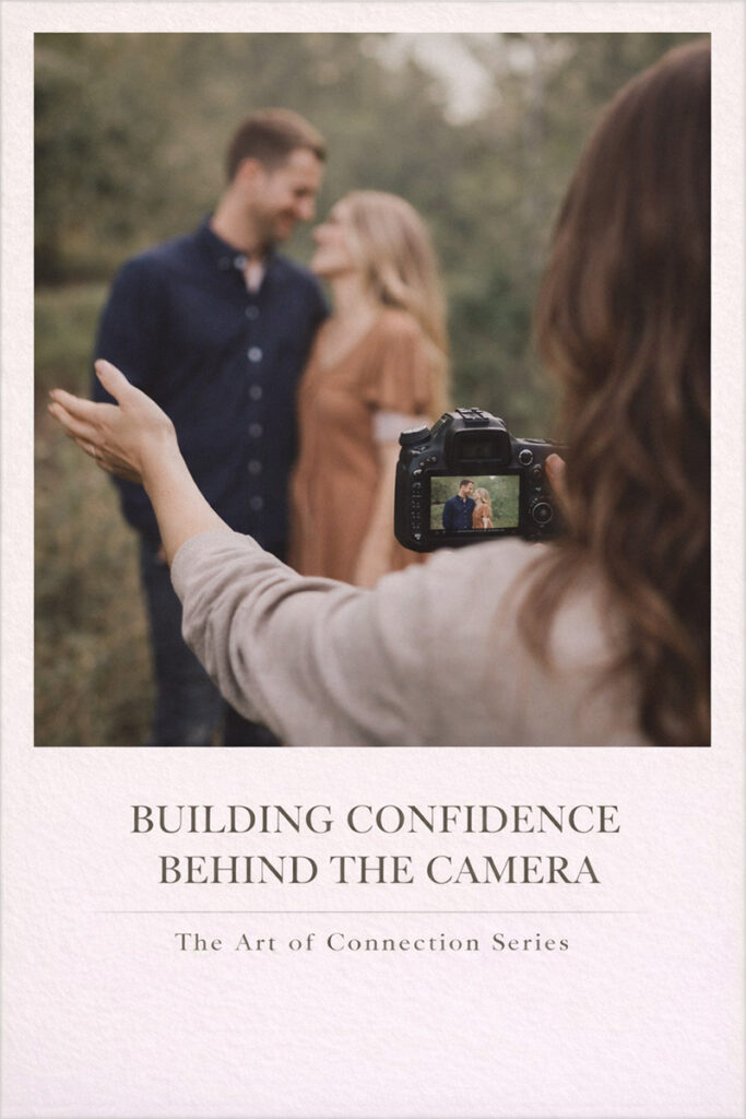 photographer directing a couple for portraits