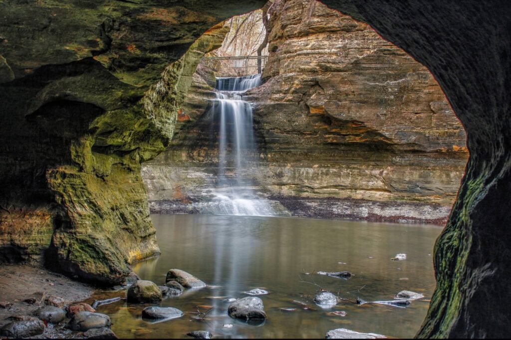 waterfall view from a cave - weekly top ten spring challenge