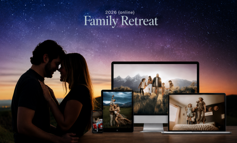 a compilation of images from different photographers for a online retreat